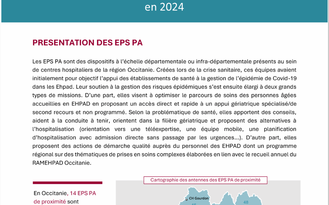 Analyse de l’activité des Équipes parcours santé personnes âgées (EPSPA) en 2024